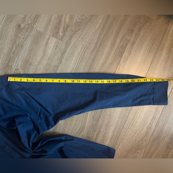 Blue Plaid Button Down Dress Shirt - Picture 7 of 8